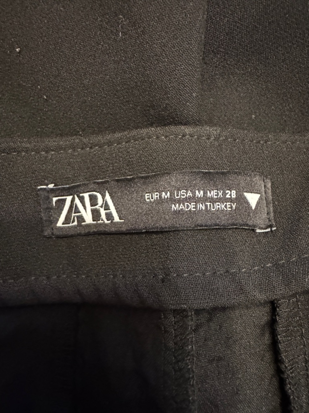 Zara Black Wrap-Front Skort- Size M - Picture 2 of 4
